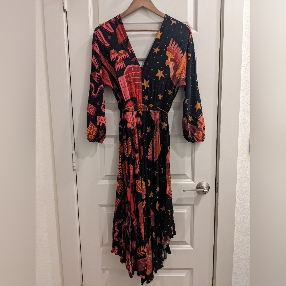 Farm Rio Mixed Prints Midi Dress